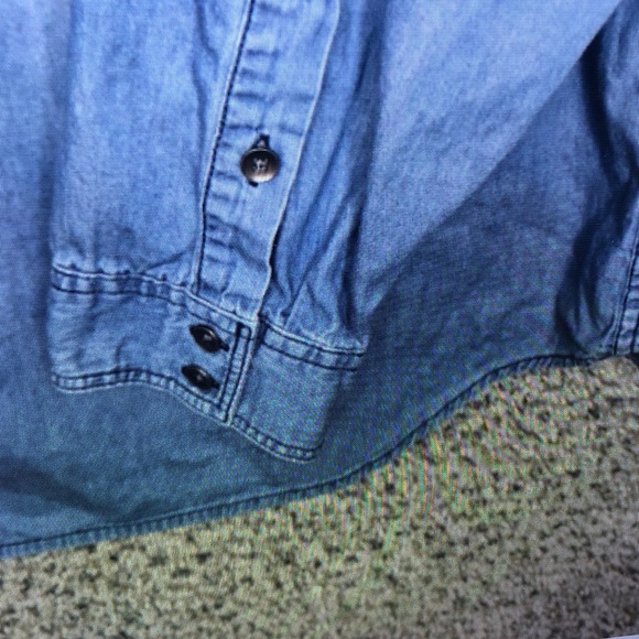 Light Indigo Denim Button-Down Shirt - Picture 3 of 7